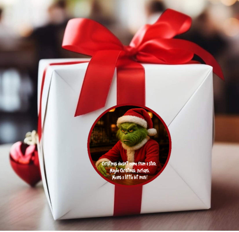 Christmas – Grinch "Little Bit More" – 4" Vinyl Decal Sticker Gift Decor Jar Car