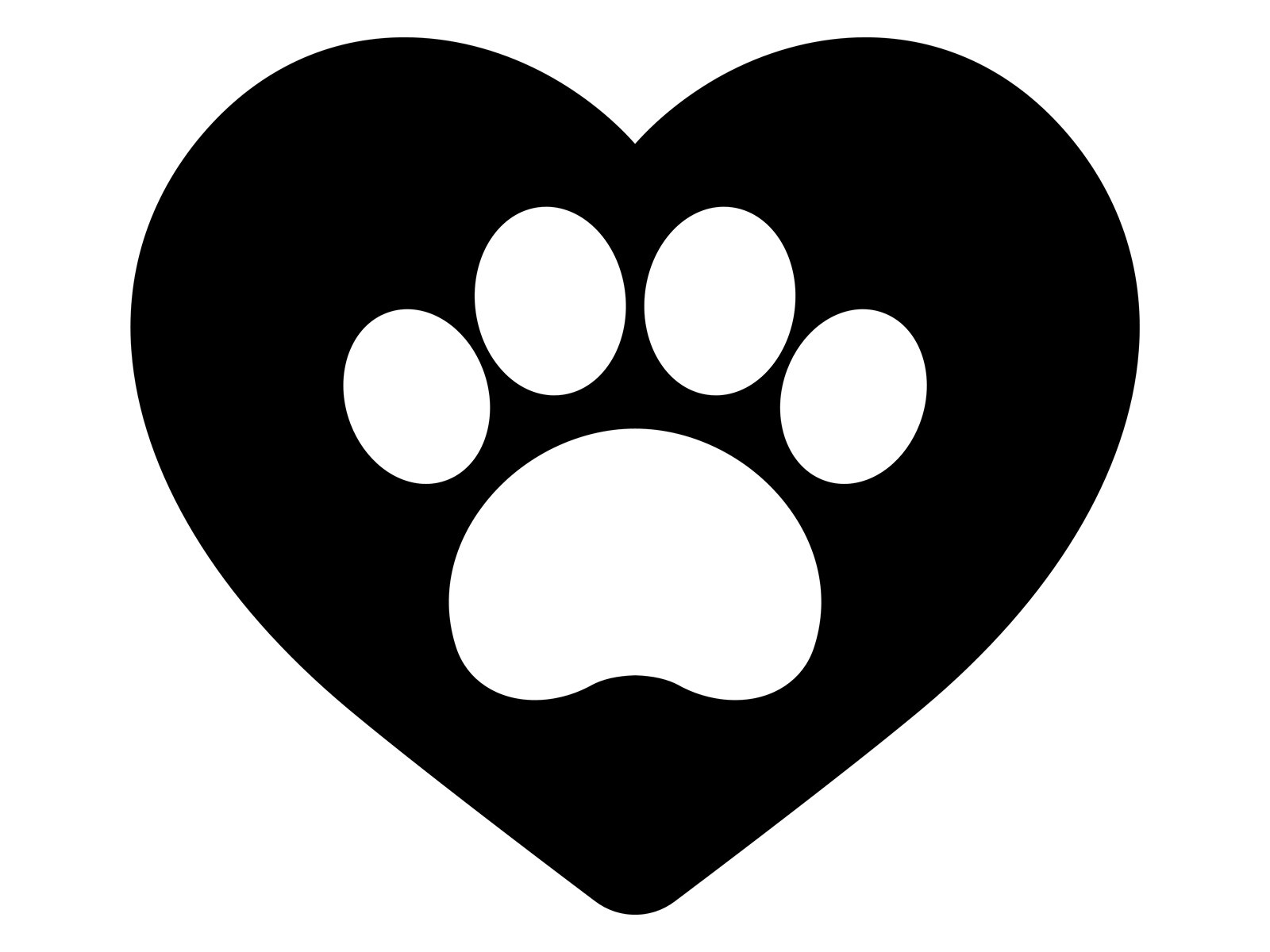 Heart Paw Love Dog Pet Vet Decal Car Water Bottle Sticker