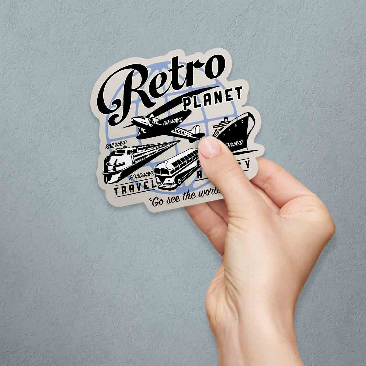 Vinyl Sticker, Retro Planet Recording Studio Music Decal