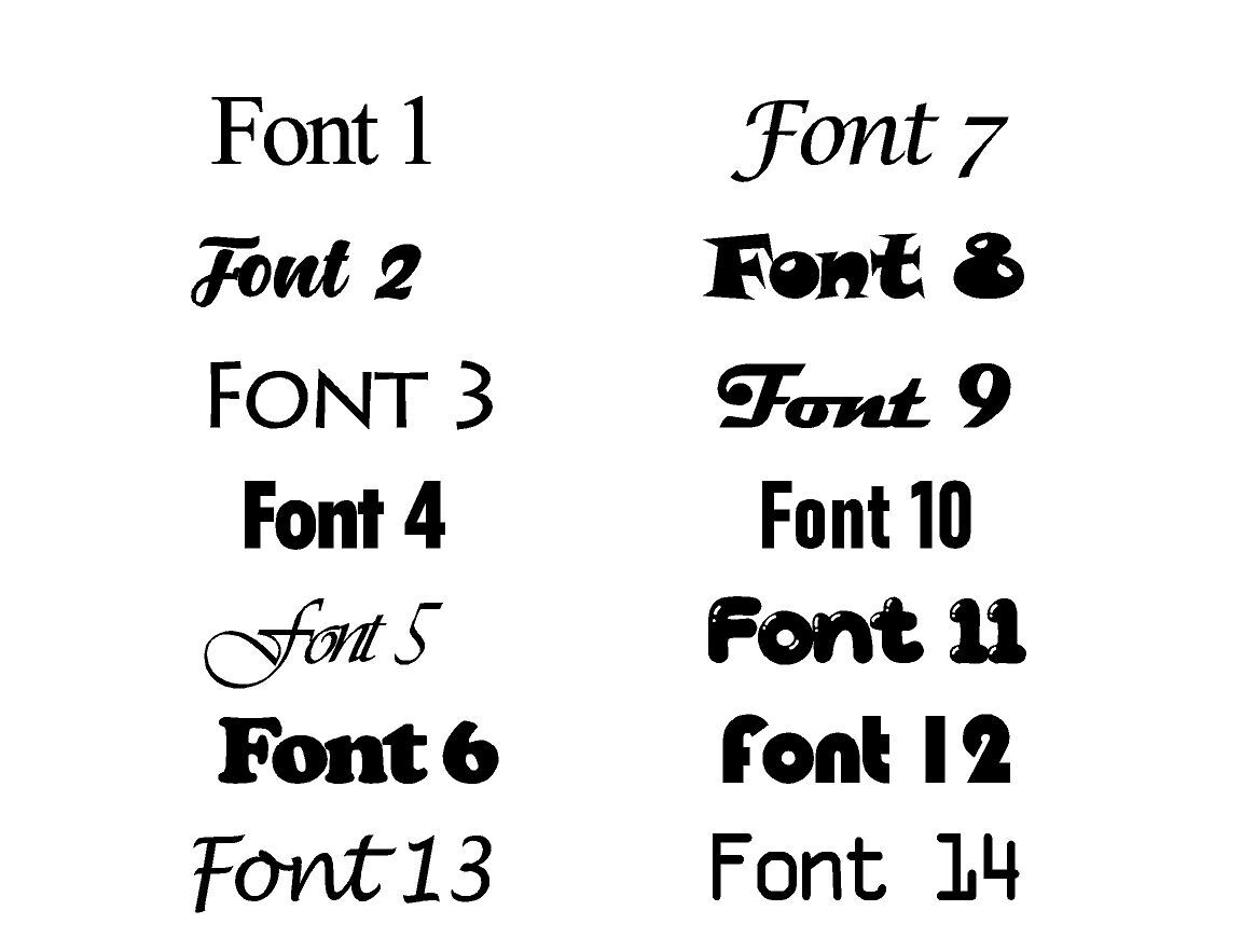 Custom Vinyl Decals -Personalized for car shopfront laptop Wedding name bottle