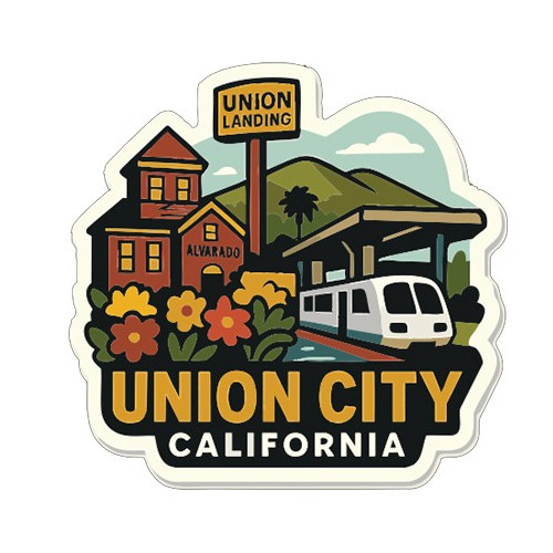 Union City California Sticker Decal Vinyl Die-Cut City Skyline Landmark Design