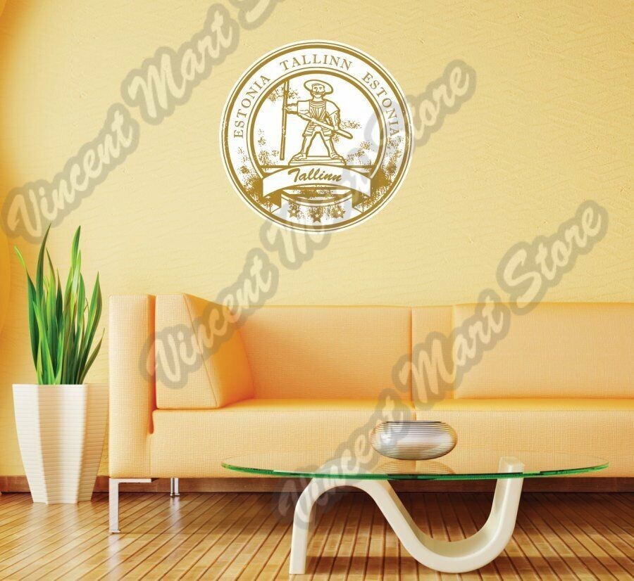 Tallinn Estonia Country Vintage Retro Wall Sticker Room Interior Decor 22"X22"