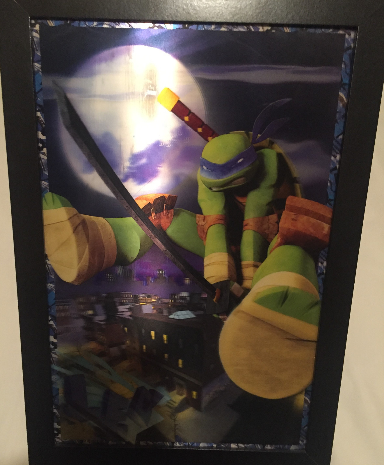 Ninja Turtles 3D Wall Decor Plaque 13" x 18.75" Framed for Wall Hanging