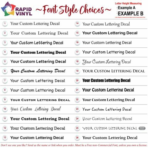 Custom Vinyl Decal Sticker Window Lettering Personalized Wall Name Text Stickers