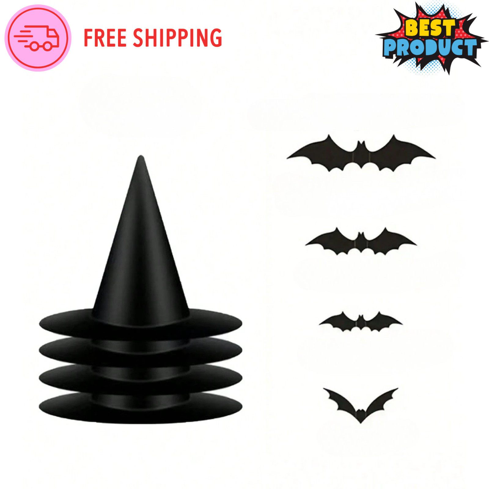 3D Bat Stickers 4 Sizes DIY Wall Halloween Decor Scary Bats For Haunted Home New
