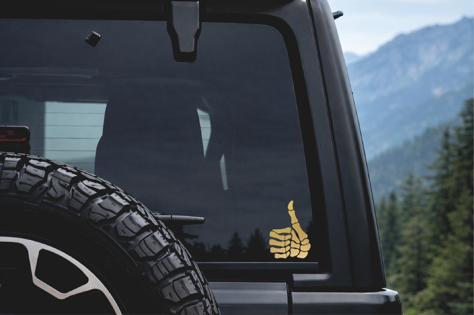 Thumbs Up Bone Hand Vinyl Decal Bone Fingers Sticker