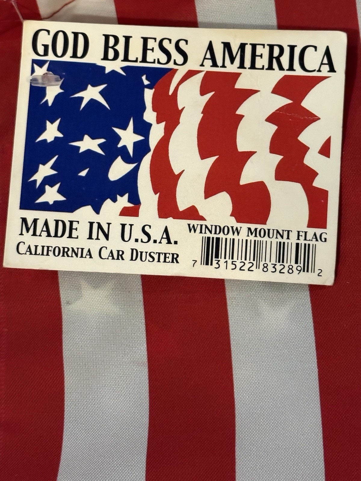 2 Pack 16X10 Inch American Car Flags with Window Clip Vehicle Window Mount Flag