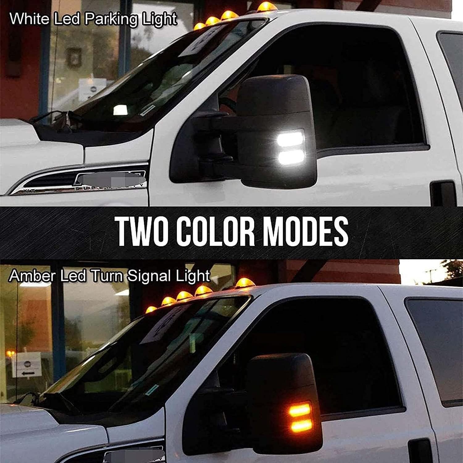 Switchback LED Side Mirror Marker Light Turn Signal Lamp for 2013-2014 Ford F150
