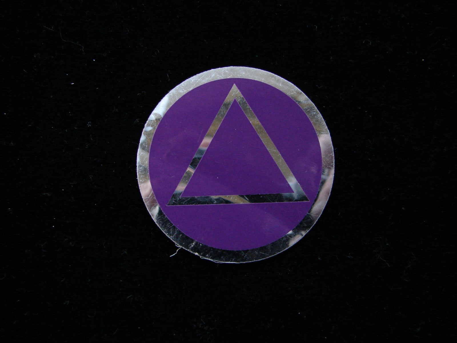 Alcoholics Anonymous AA Symbol Decal 1-1/2"" Round Window or Bumper Sticker