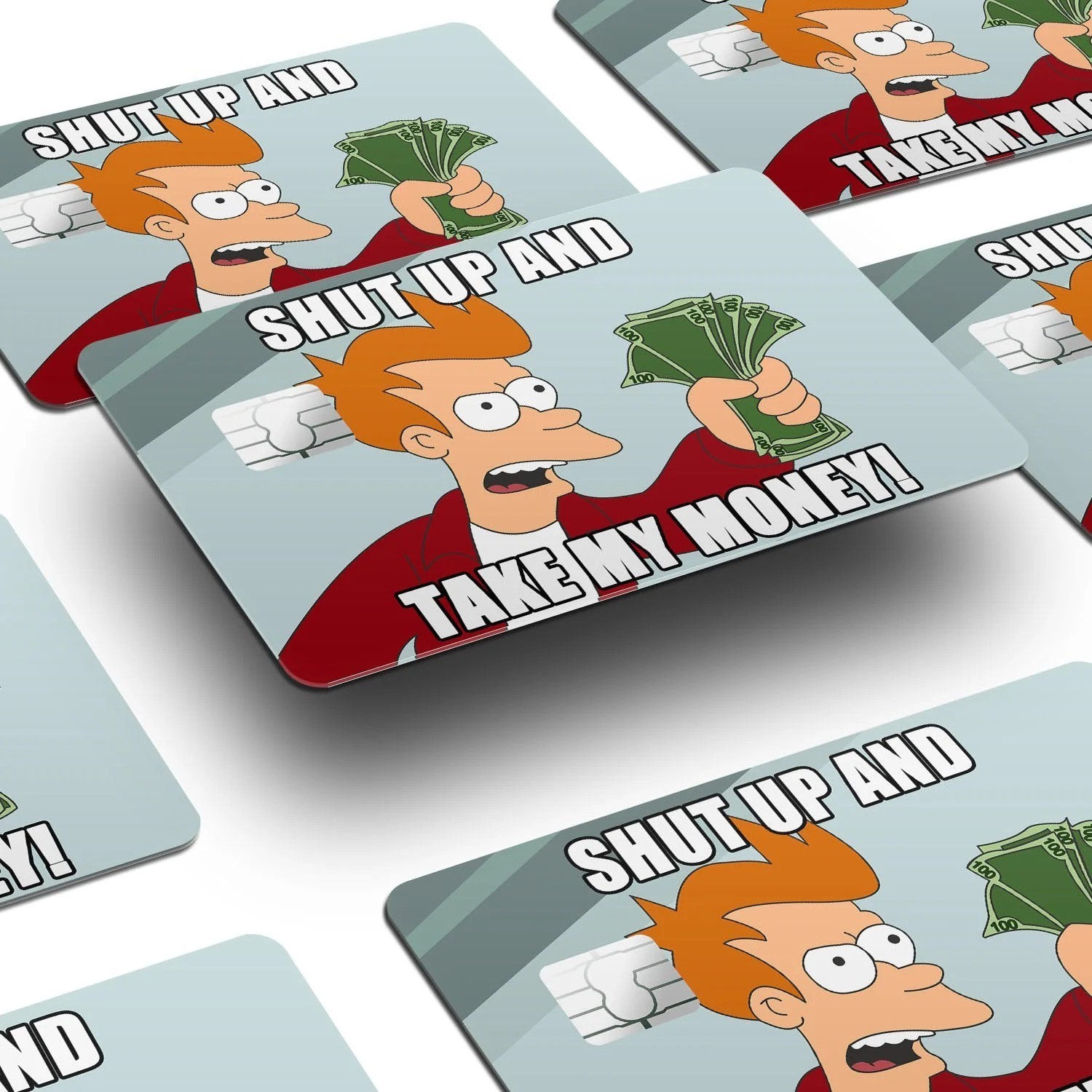 4-Pack Shut Up and Take My Money Meme Credit Card Skin Funny Vinyl Decal Sticker