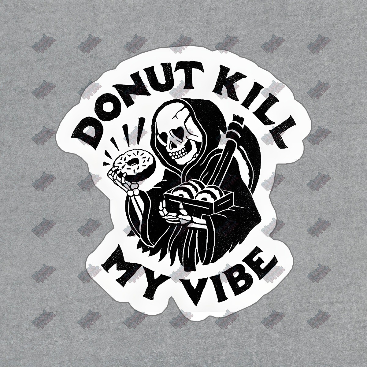 Donut Kill My Vibe Vinyl Sticker Fun Decal for Laptops, Water #139921