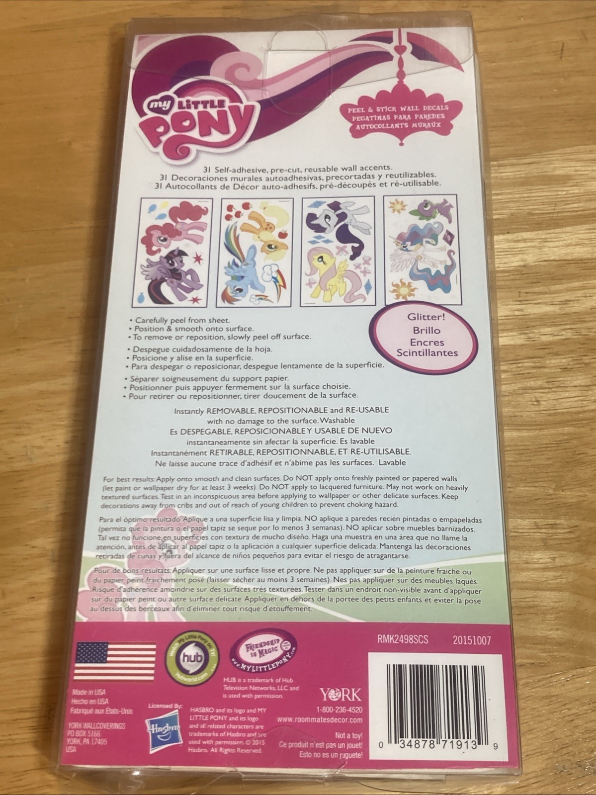 My Little Pony Friendship Is Magic G4 Wall Decals Peel & Stick 31 Pieces