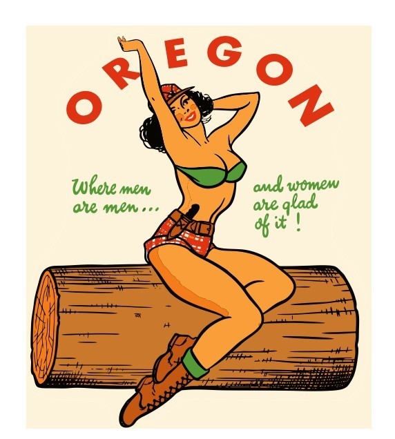 Oregon Vintage Style Sticker Decal R8588