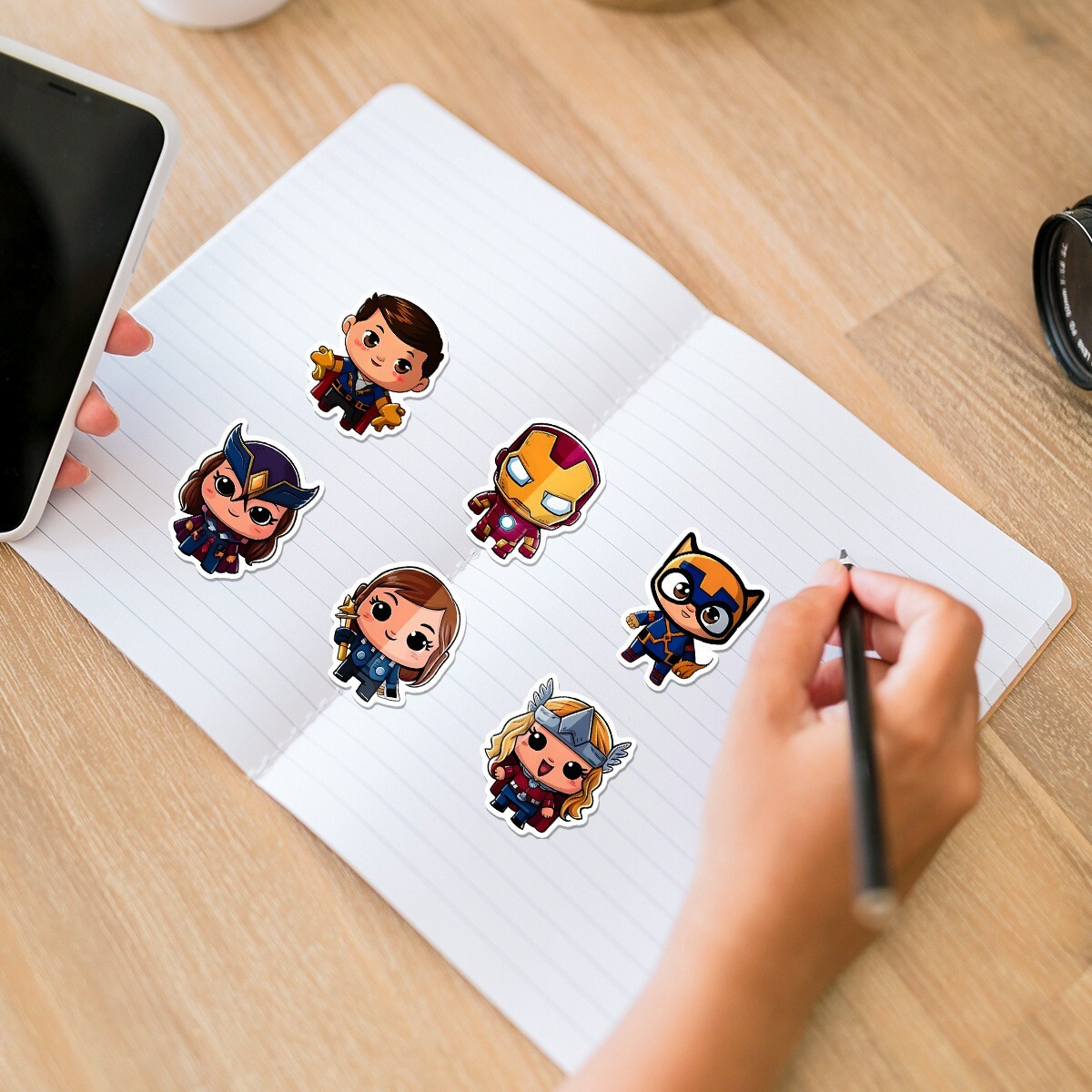50pcs Waterproof Vinyl Stickers Marvel The Avengers Luggage Phone Laptop Fridge