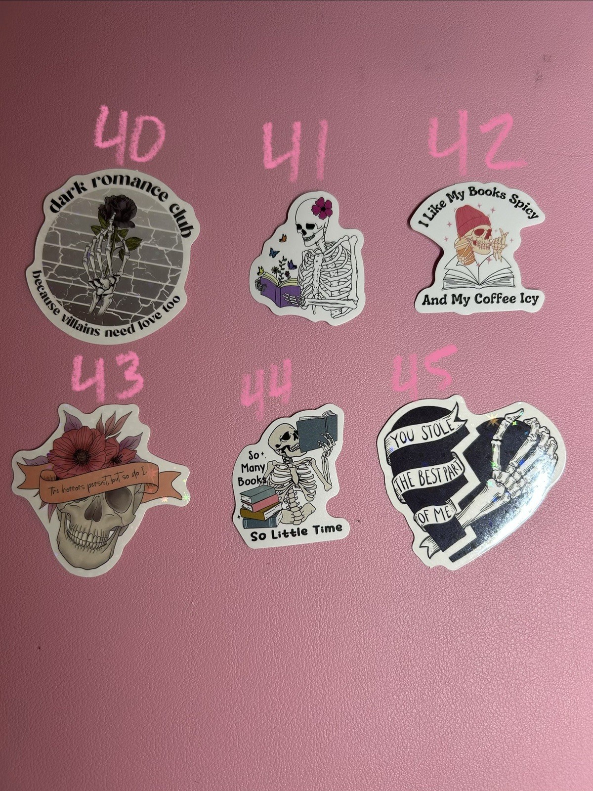 Skeleton Reading / Book Stickers