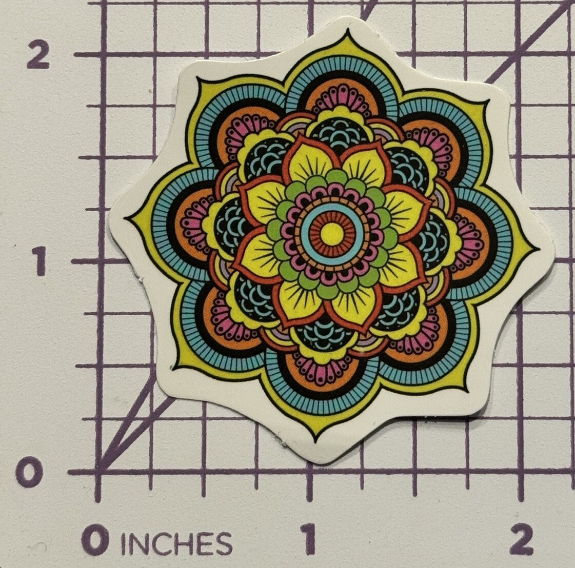 Mandala Yoga Mystical Colorful – Vinyl Decal Sticker Bomb Trippy Hippie Meditate
