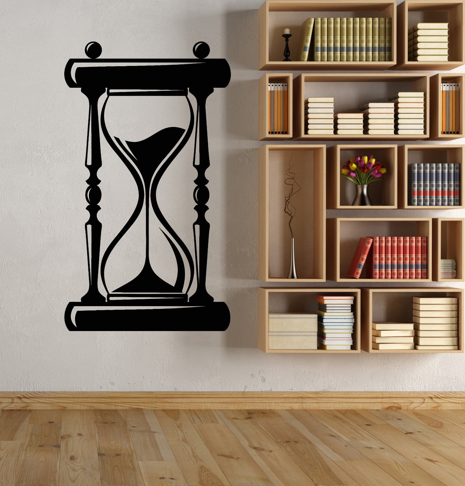 Vinyl Wall Decal Hourglass Sandglass Vintage Watch Stickers (2295ig)