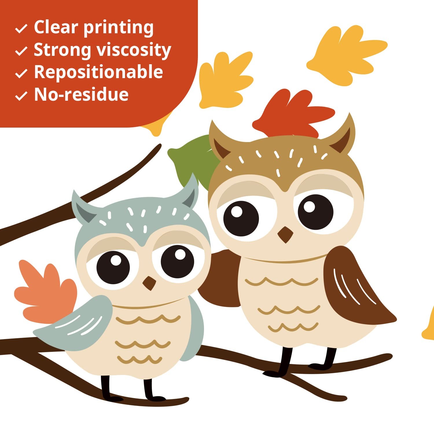 SG-2208 Tree and Animals Wall Decals Stickers Nursery Kids Autumn Bedroom d?c…