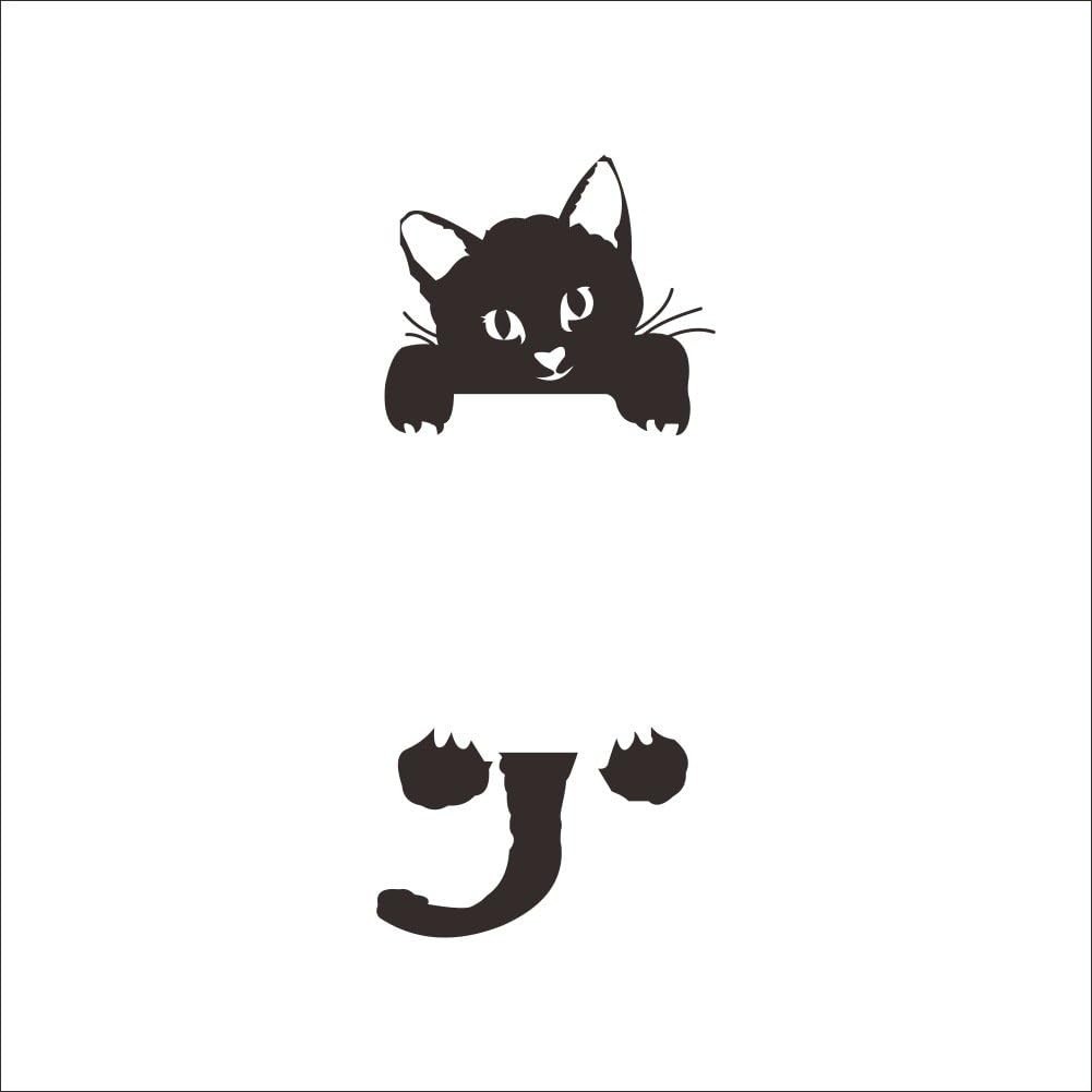 Decaltor Cat Wall Stickers Light Switch Decor Decals Art Mural Baby Nursery Room