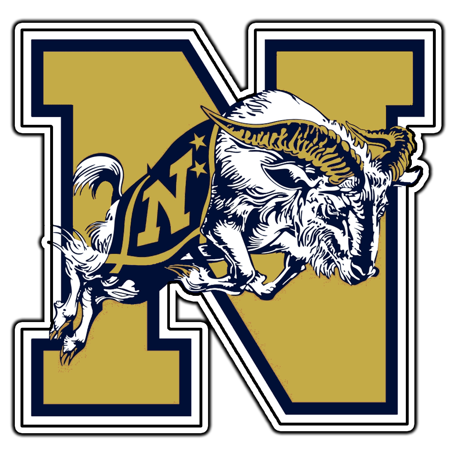 USNA Navy Midshipmen Mascot Logo #6 Mascot Sticker Waterproof Vinyl Decal