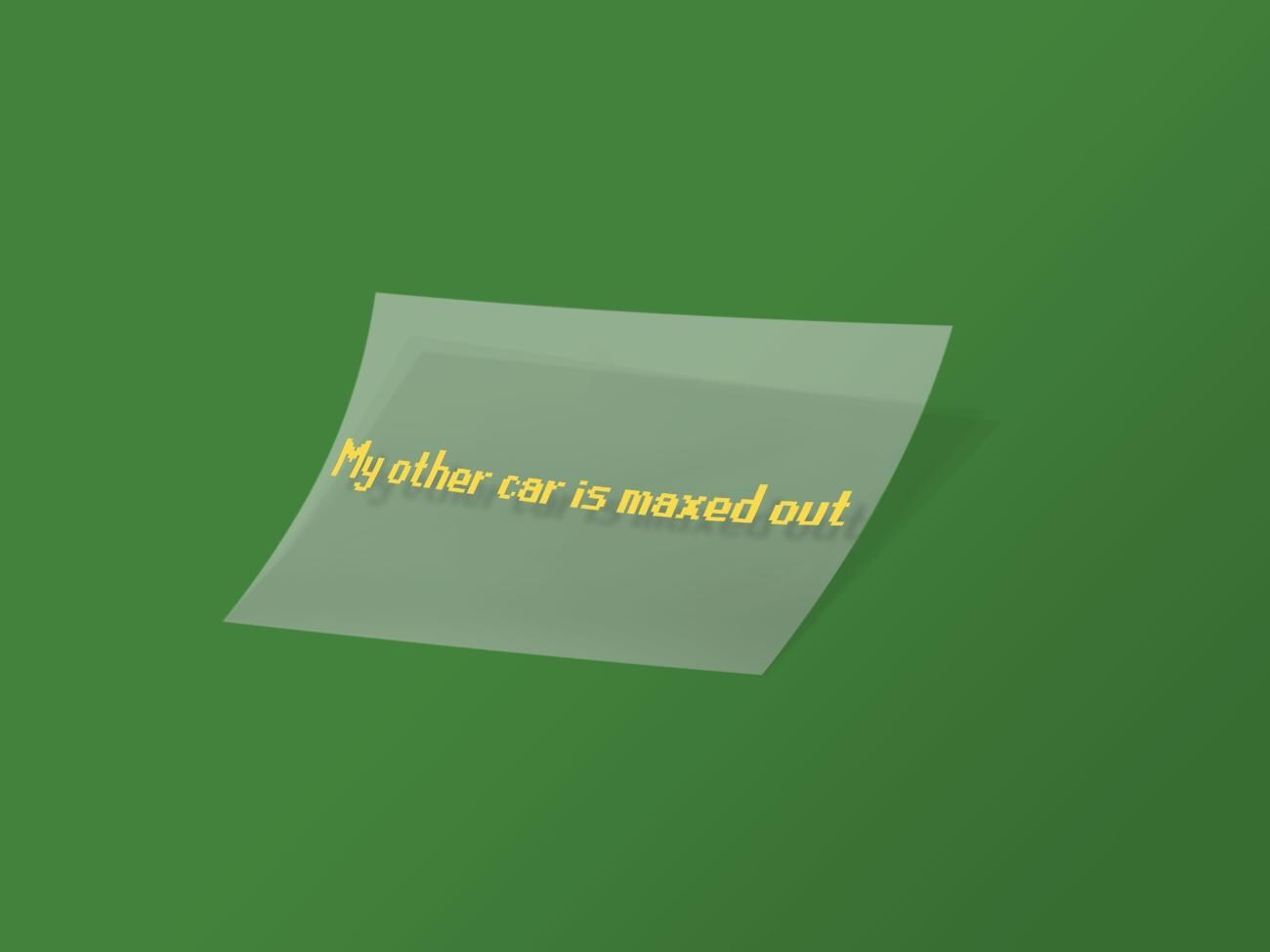 My Other Car Is Maxed Out OSRS Decal Funny Gamer Vinyl Sticker 55+ Colors
