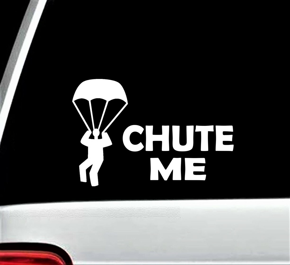 Skydiving Parachute Decal Sticker for Car Window 7.0 Inch BG 349 Chute Me