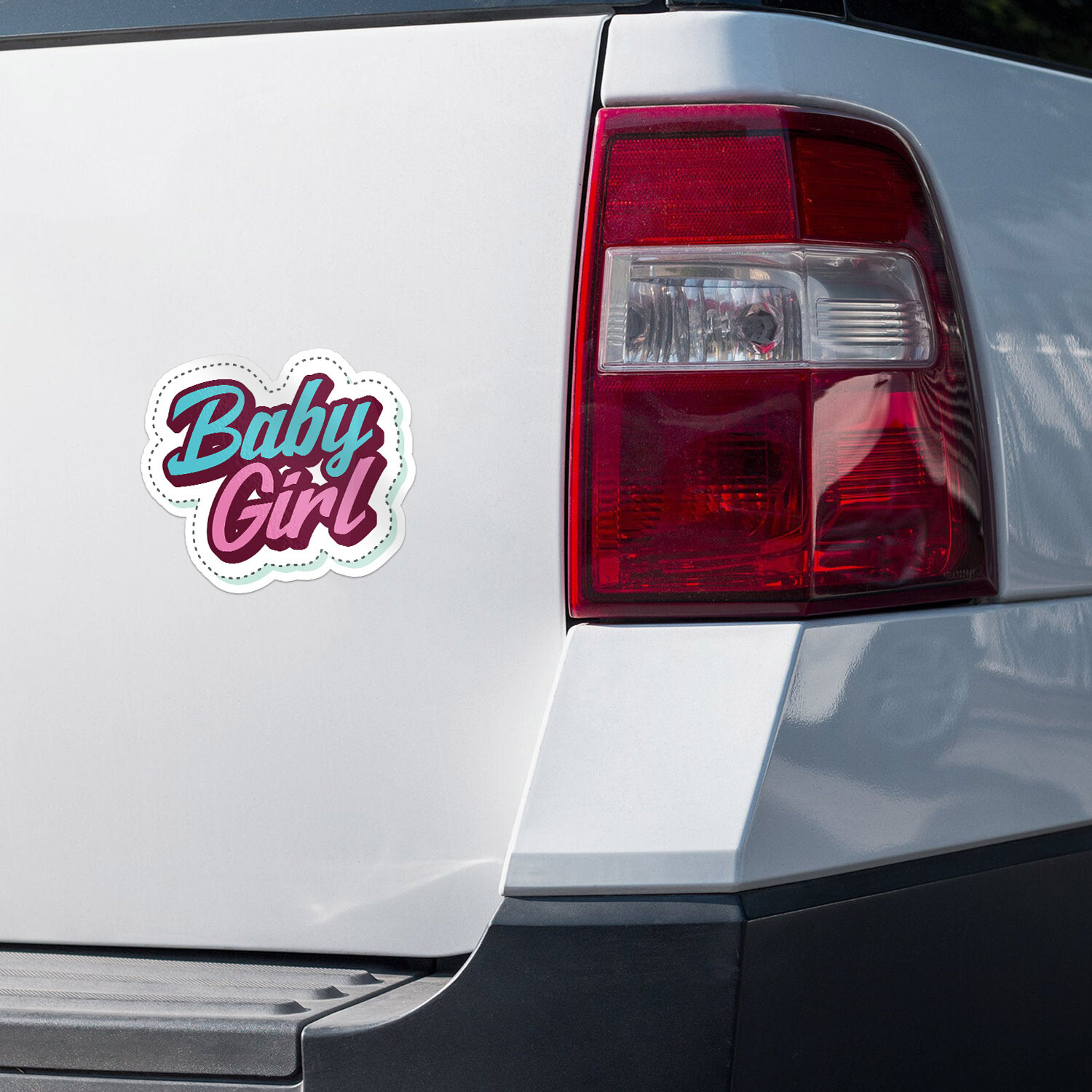 Baby Girl Car Bumper Vinyl Sticker Decal