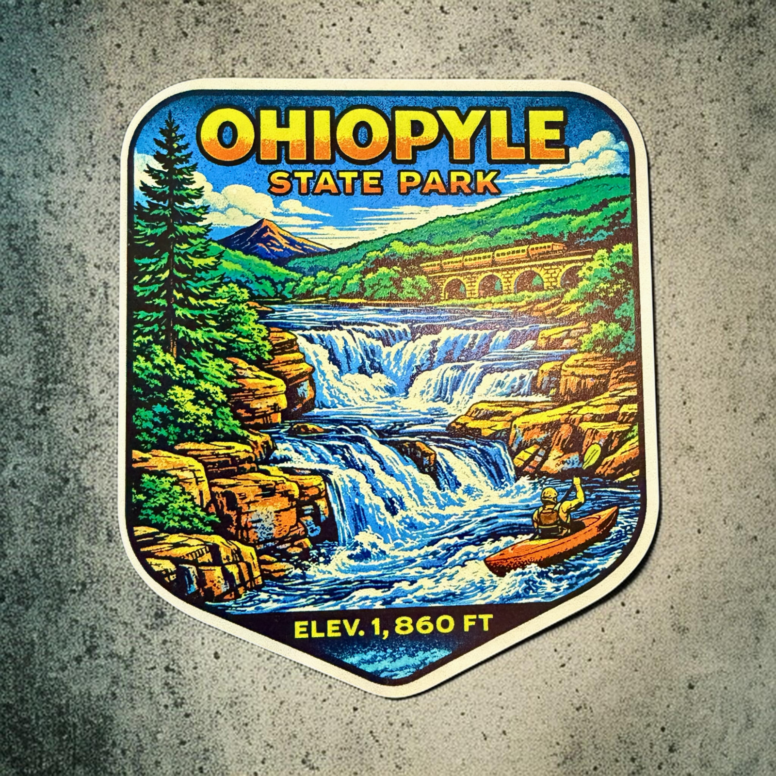 Ohiopyle State Park Sticker Various Sizes Vacation Travel Souvenir Pennsylvania