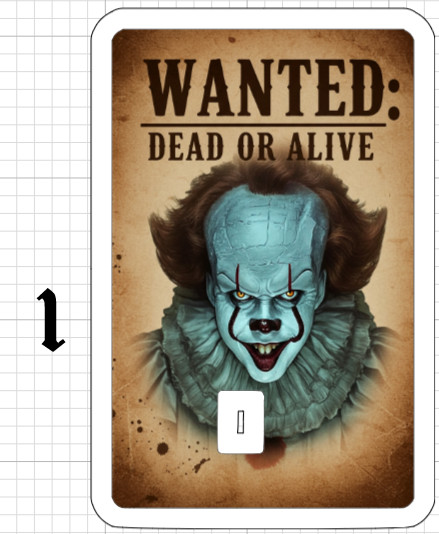 Wanted Poster Pennywise Credit Debit ATM Card Skin Sticker Halloween Horror IT