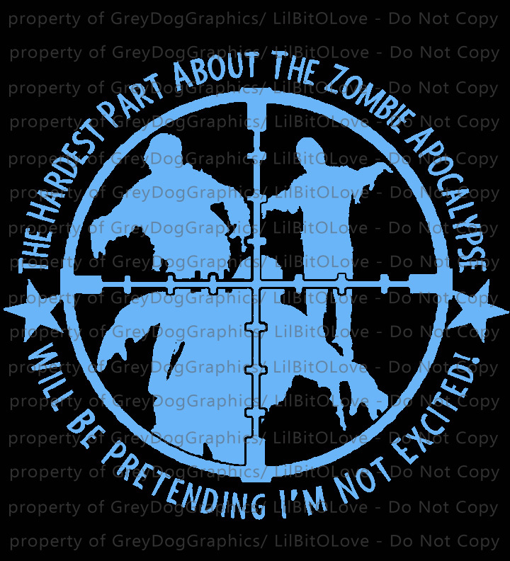 The Hardest Part about the Zombie Apocalypse Vinyl Decal Sticker with Target