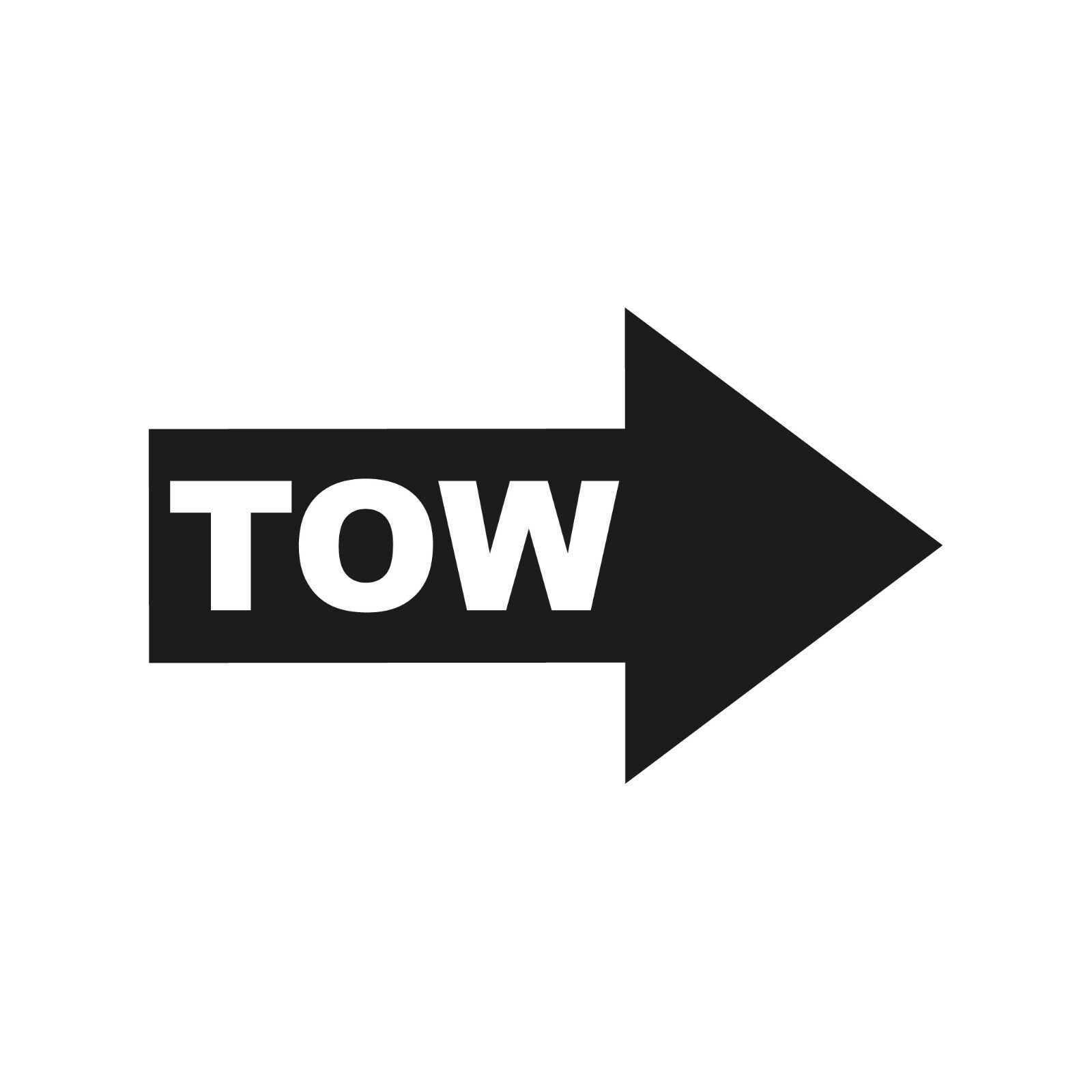 Tow Right Arrow Vinyl Decal Car Window Right Tow Arrow Sticker