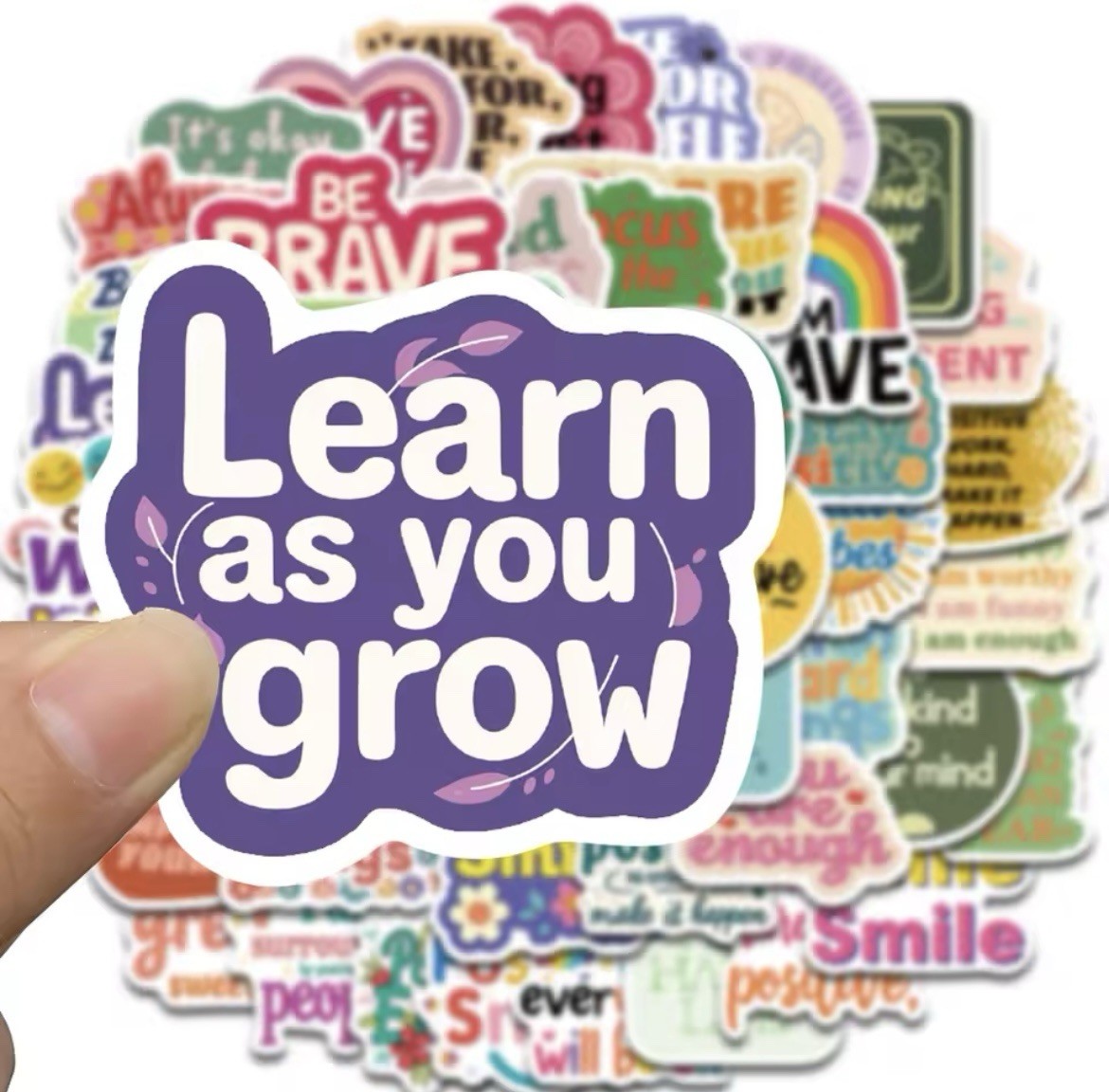 Positive Affirmative Style Stickers 50pc Words And Phrase Stickers FREE SHIPPING