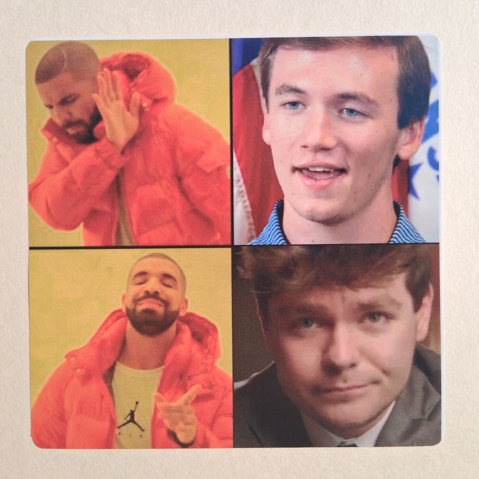 Brilyn Hollyhand vs. Nick Fuentes Sticker 4×4"