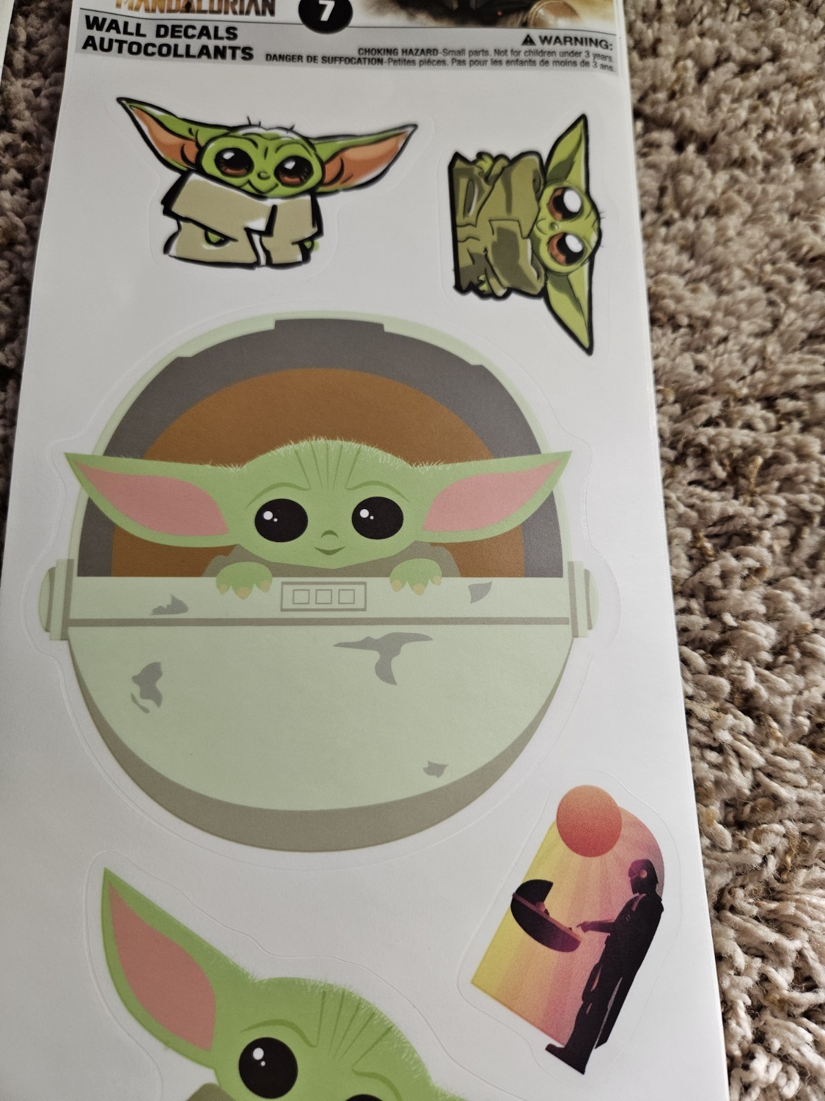 22 wall decals autocollants DISNEY STAR WARS MANDALORIAN