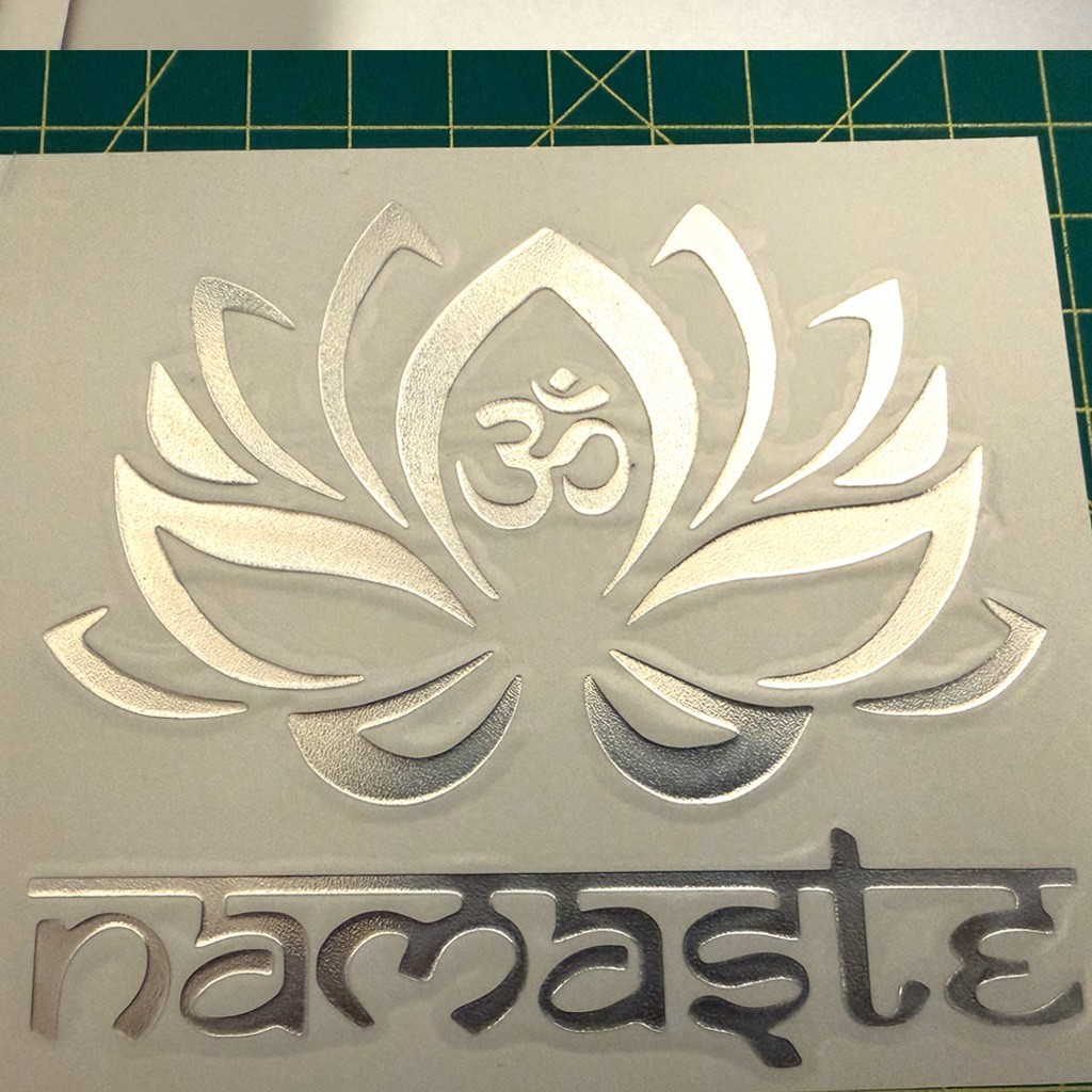 Namaste Lotus Flower Sticker Decal Car Window Vinyl Yoga Zen Meditate 4×3"