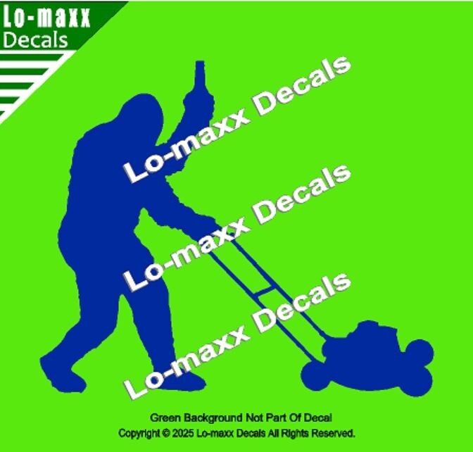 Sasquatch Lawn King: Beer and Blades Lawn Care Edition Die-Cut Vinyl Decal