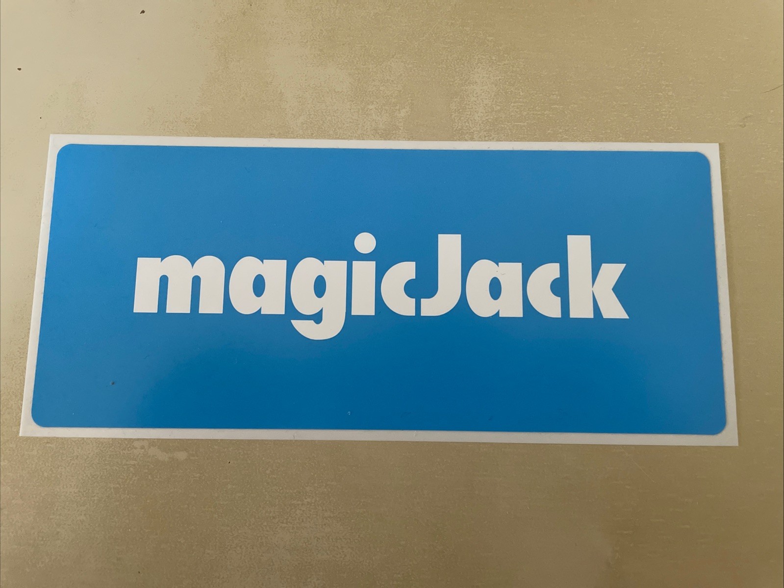 Magicjack Large Blue Rectangular Sticker