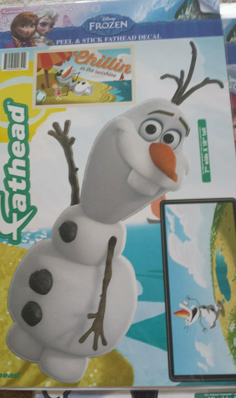 Disney Frozen – Olaf 18 inches tall X 7 inches – Peel & Stick FATHEAD Wall Decal