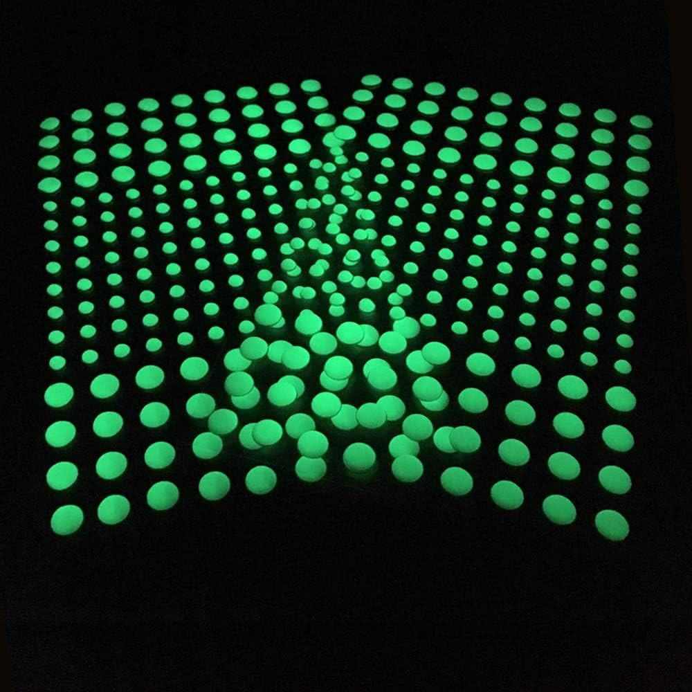3D Domed Glow in the Dark Dots Wall or Ceiling Stickers, 168 Pcs