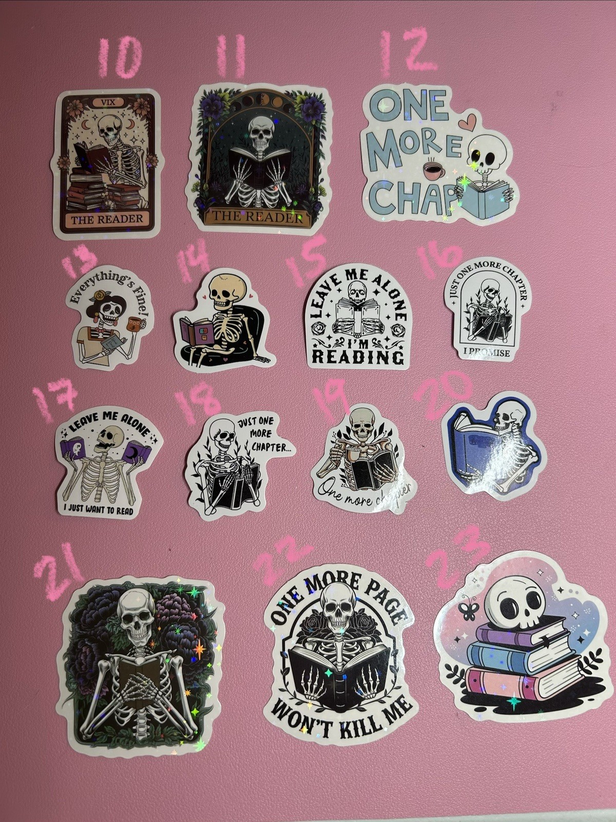 Skeleton Reading / Book Stickers