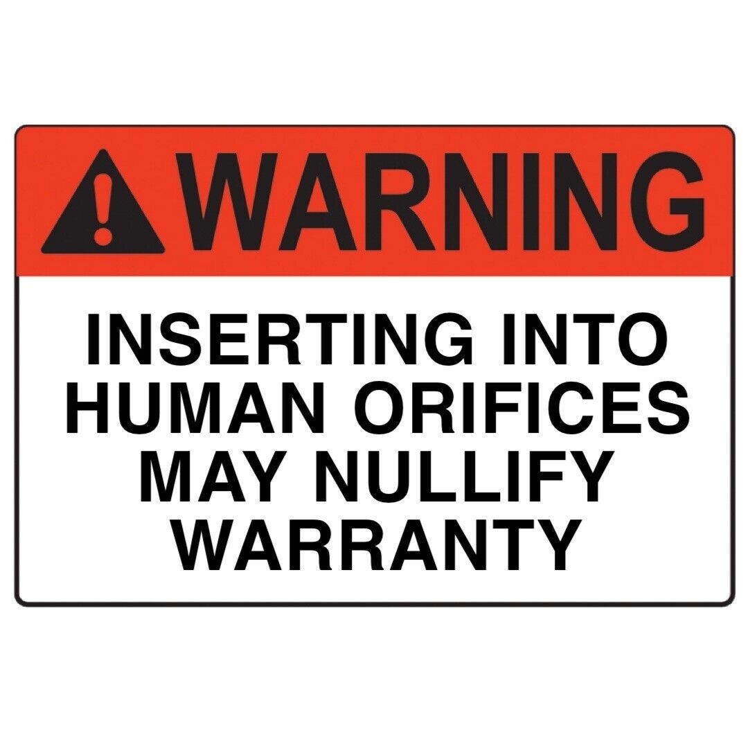 Funny Warning Do Not Insert Sticker Labels (6) Card Gift Craft Journal Scrapbook