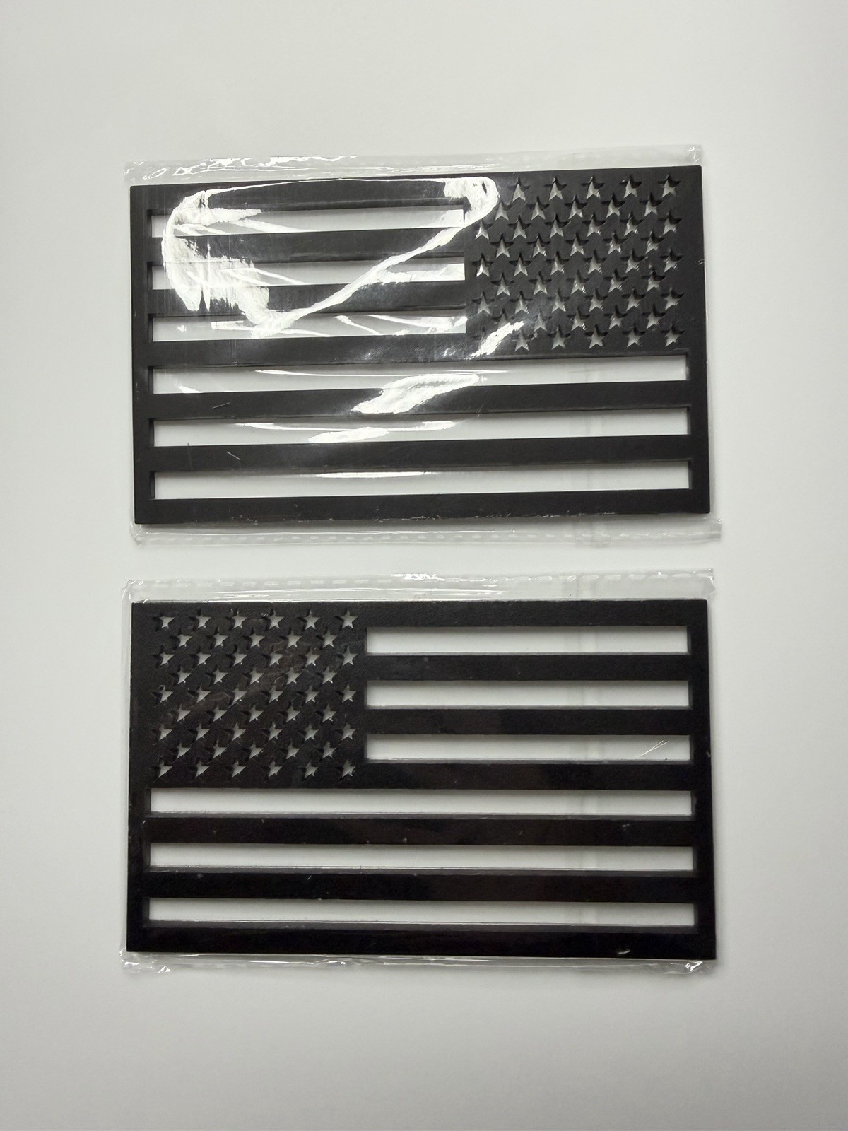 American Flag Sticker, 4mm Thickness Acrylic Cut-Out Matte Black Stickers Decal