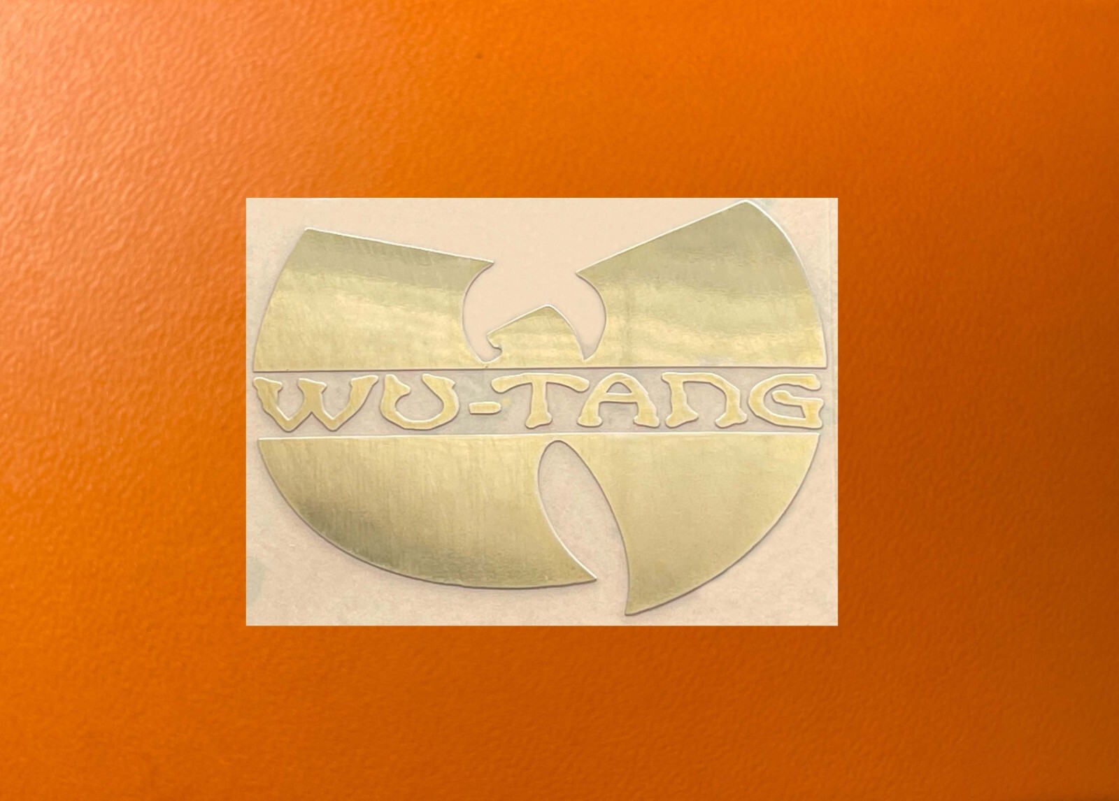 1 pcs Sticker for Wu Tang Street Wear Golden Color Mirror Logo Decal 2" Wide