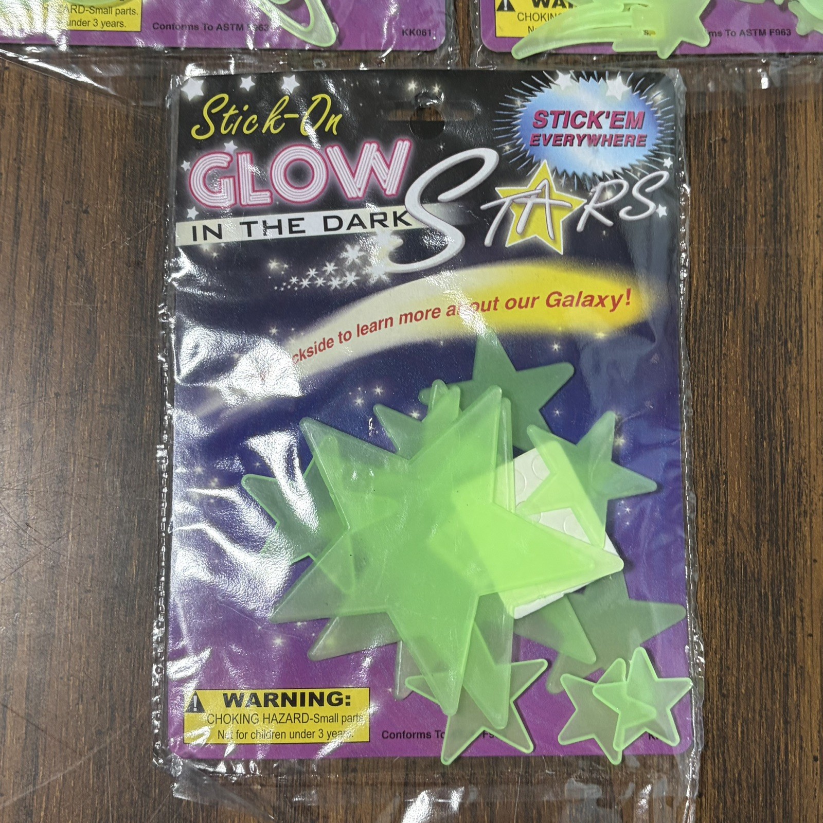 Stick-On Glow in the Dark 12pc Stars Planets Space Shapes 3 Packs