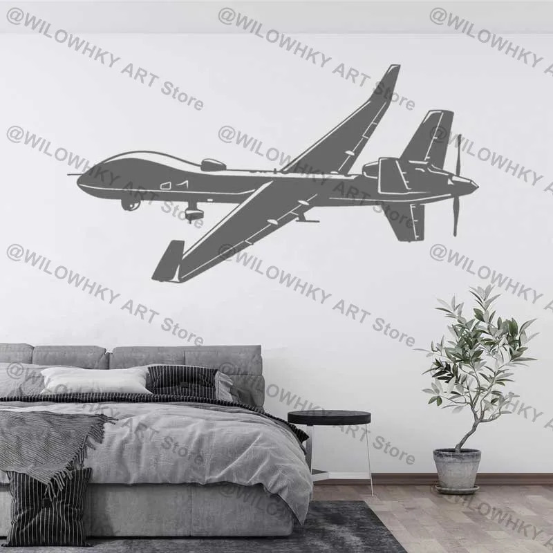 Military Modular Strike Recon Drone Wall Sticker Reaper War Weapon Aircraft