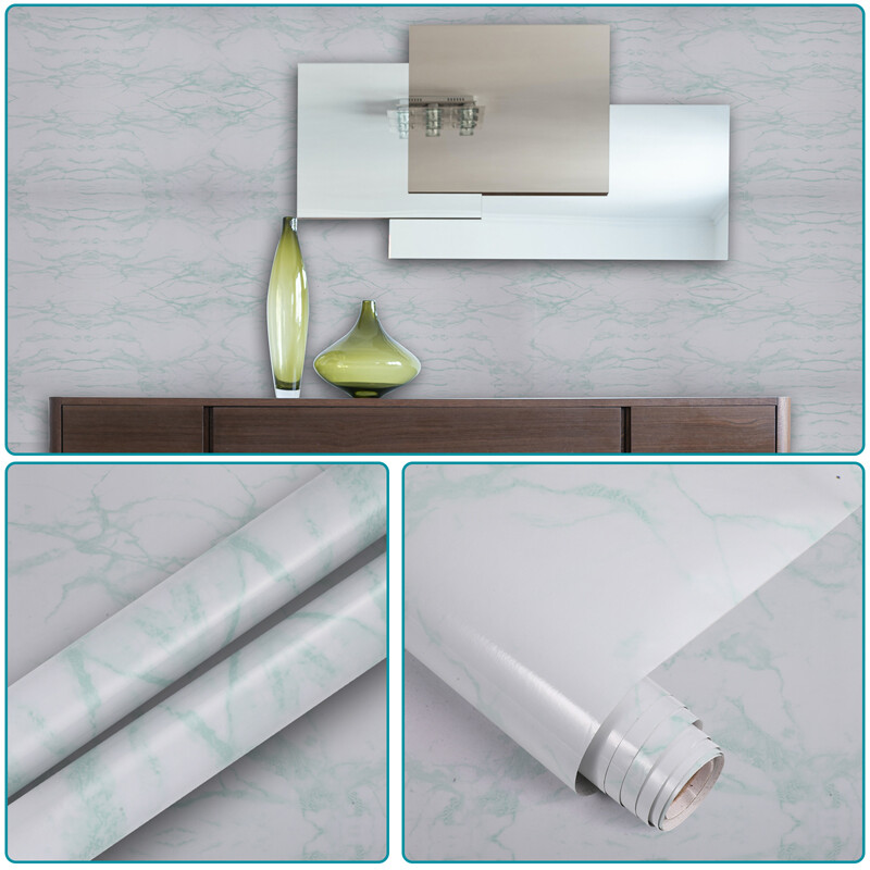 Self Adhesive Marble Wallpaper Peel & Stick Contact Paper for Kitchen Countertop