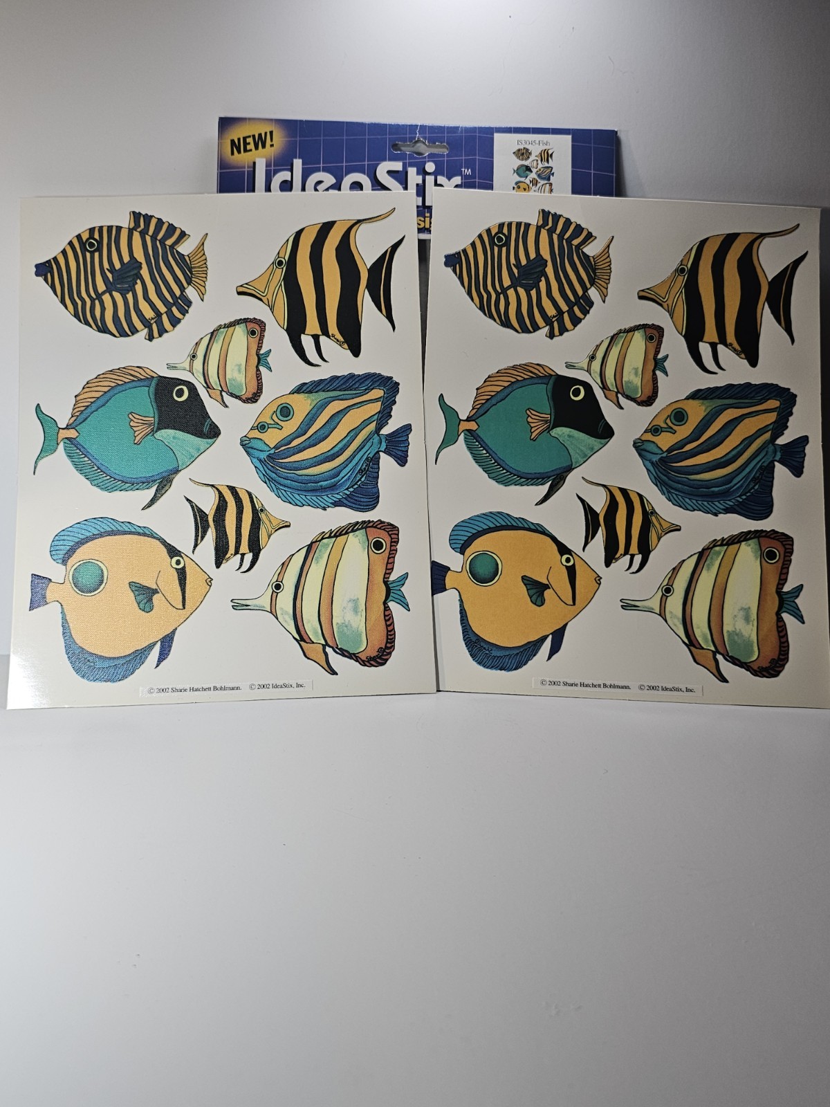 VTG IdeaStix Tropical Fish Accent Peel & Stick Wall Décor Stickers 2 Sheets NOS