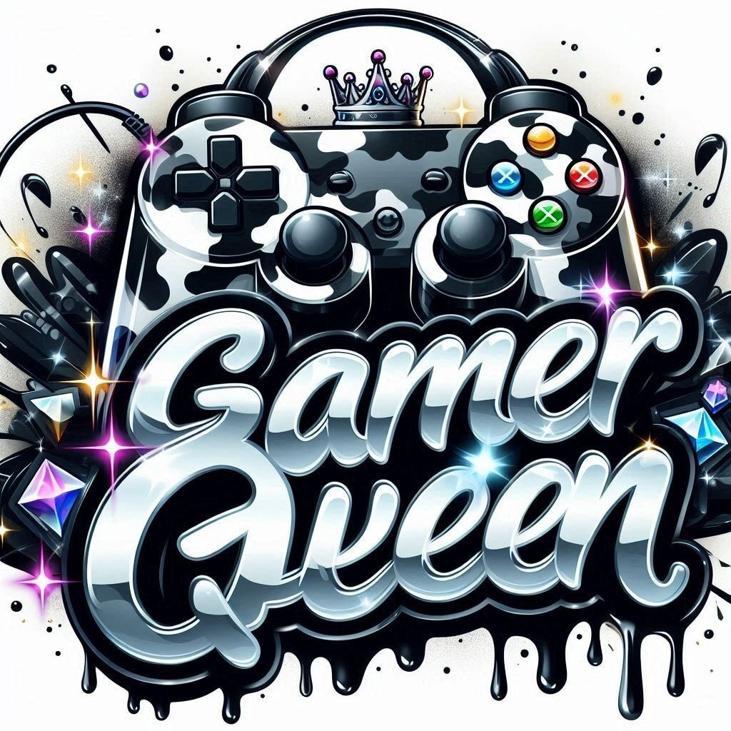Gray Gamer Queen Sticker Decal Laptop Wall Mirror Cup Tumblr Locker