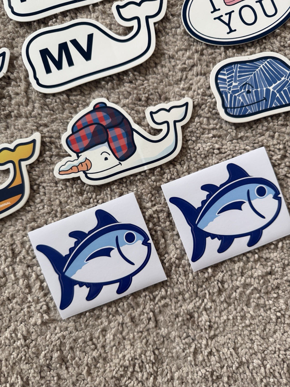 Vineyard Vines/Southern Tide Sticker Lot (14) Whale States Fish Preppy