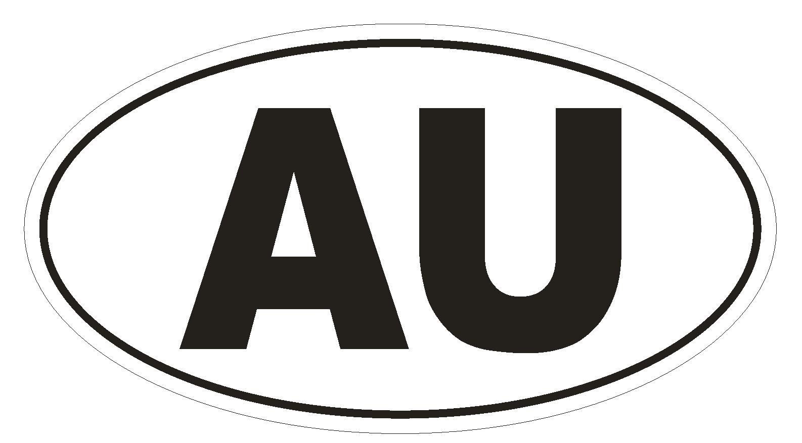 AU Australia Country Code Oval Bumper Sticker or Helmet Sticker D897 Outback